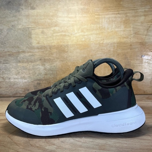 Adidas Fortarun 2.0 Cloudfoam Camouflage Womens Size 6 (5Y) Running Shoes - Picture 3 of 8
